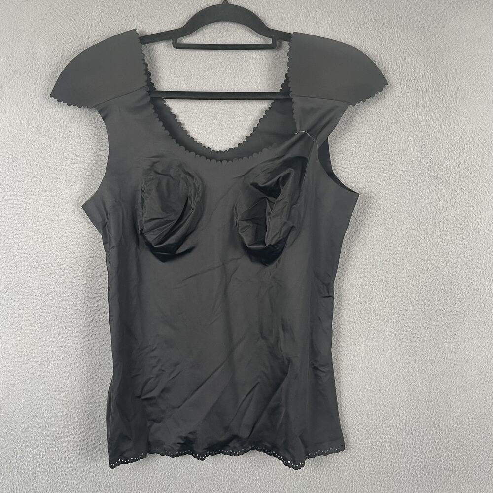 Sonic Slimmers By Kathleen Kirkwood Shapewear Womens 2X Black Shaping Top Padded